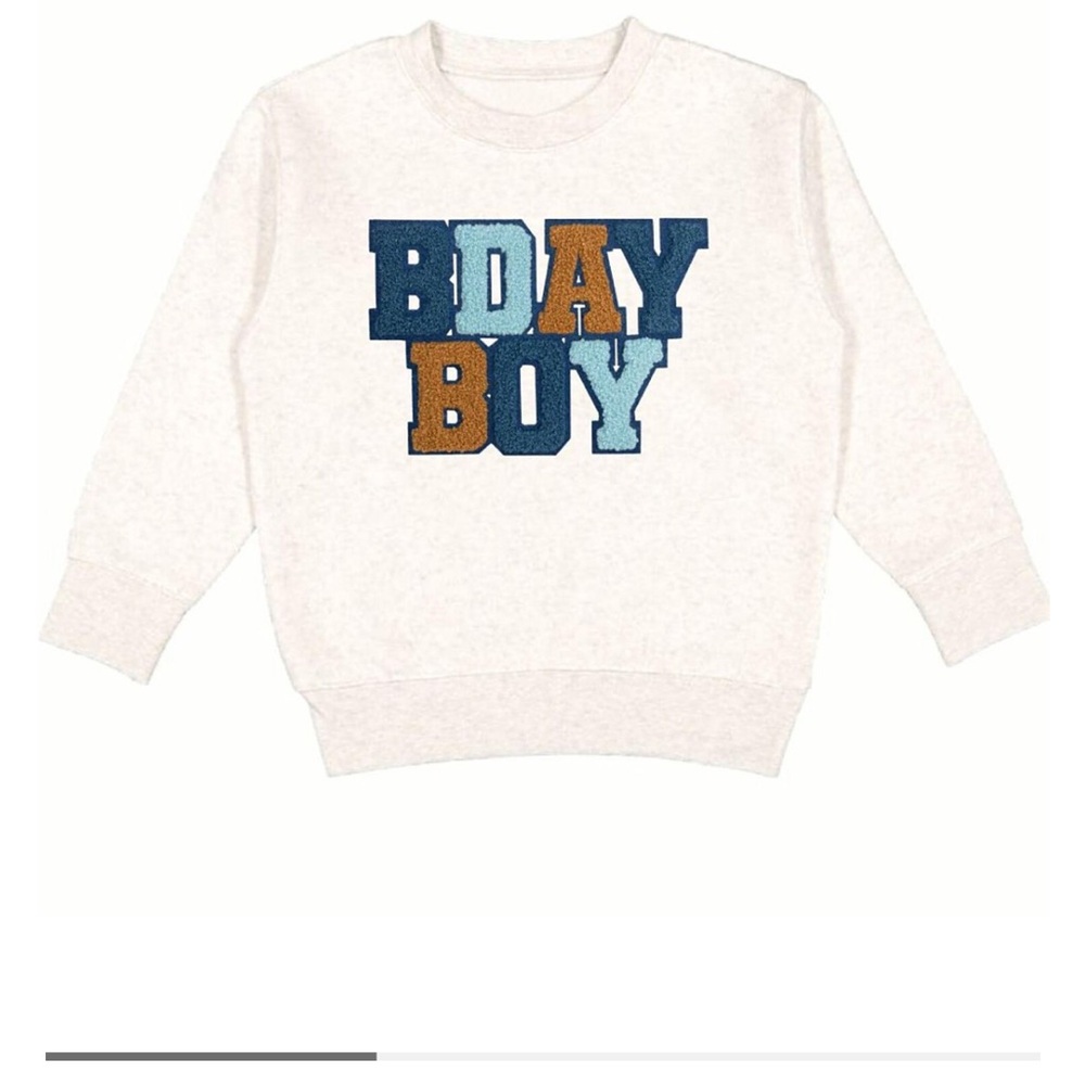 Sweet Wink BDAY BOY Cream Sweatshirt